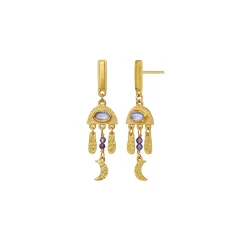 Øreringe|Maanesten Gemma Øreringe