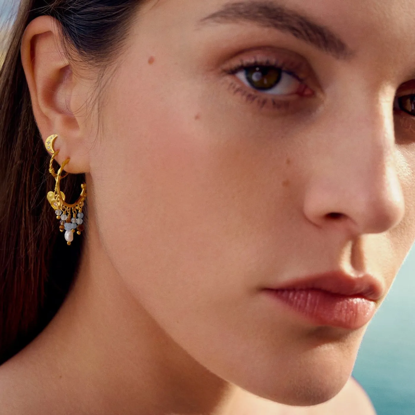 Øreringe|Maanesten Tula Øreringe